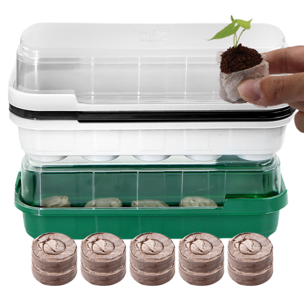 Peat Pellet Tray - 10 Cells Seedling Trays Germination Box