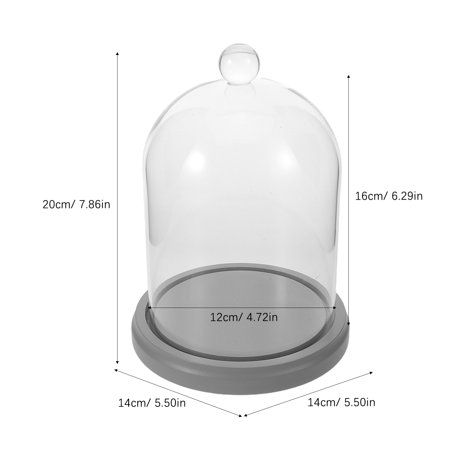 Glass Dome Cloche Clear Bell J - огляд і ціна Plastic Dome Clear