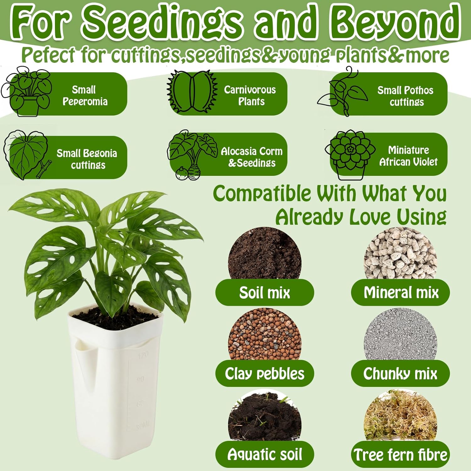 1/5Pcs Dual-Layer Self-Waterin - огляд і ціна Self Watering Insert