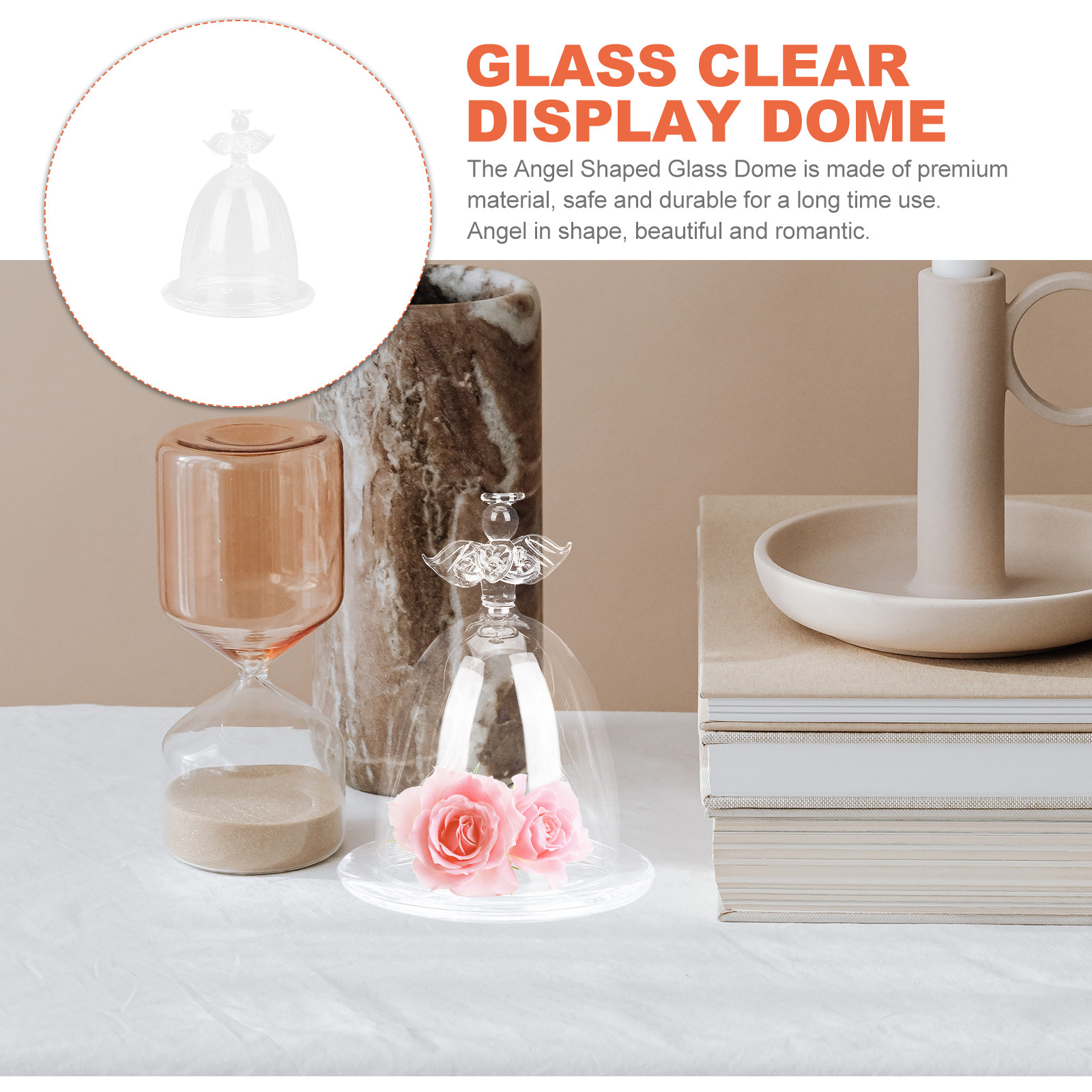 Angel Shaped Glass Dome Preser - огляд і ціна Plastic Dome Clear