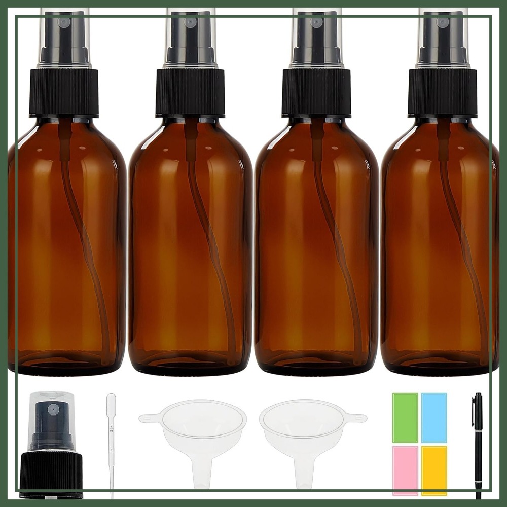 4 oz Amber Glass Spray Bottles - огляд і ціна Misting Bottle Fine