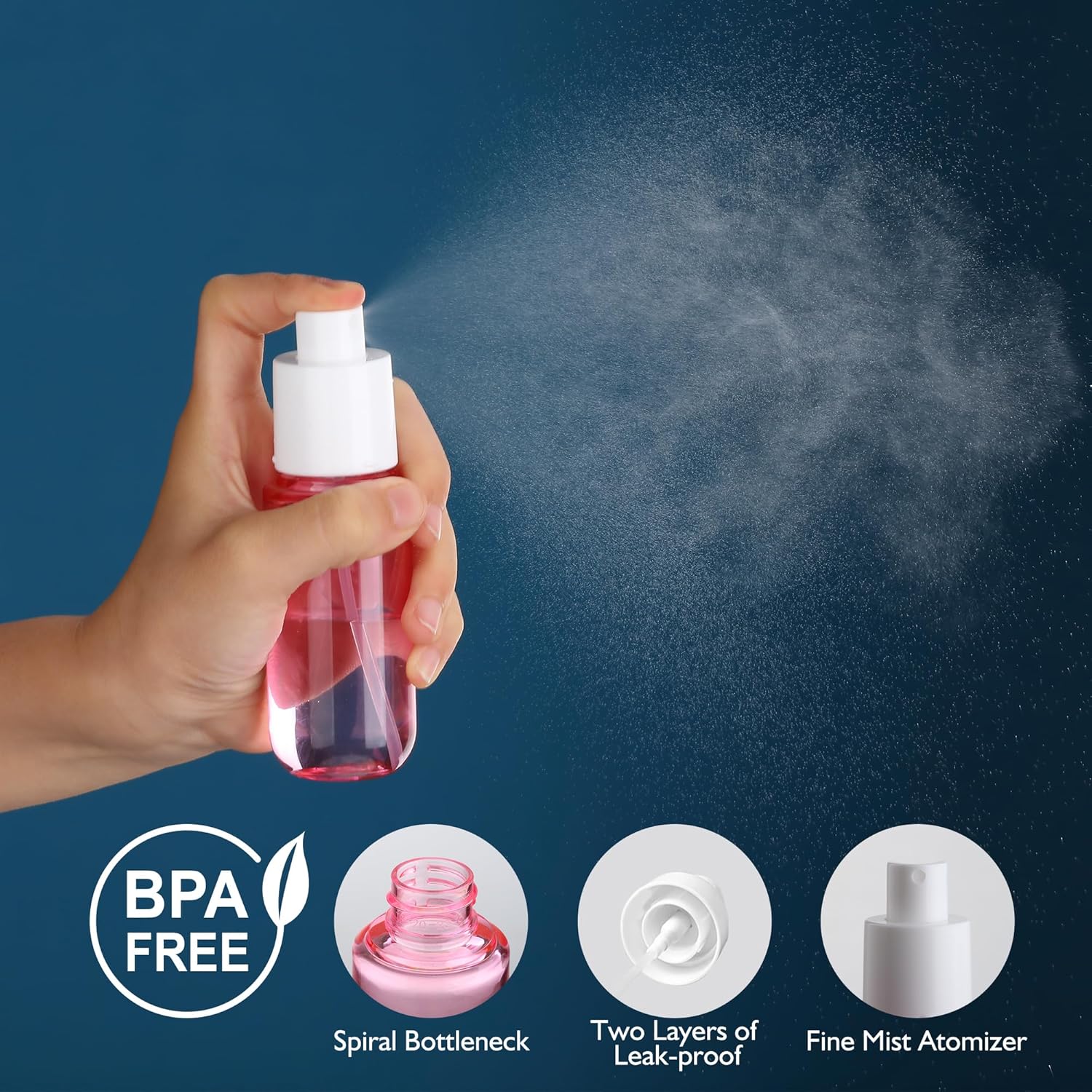 4-Pack 1.35oz Fine Mist Travel - огляд і ціна Misting Bottle Fine