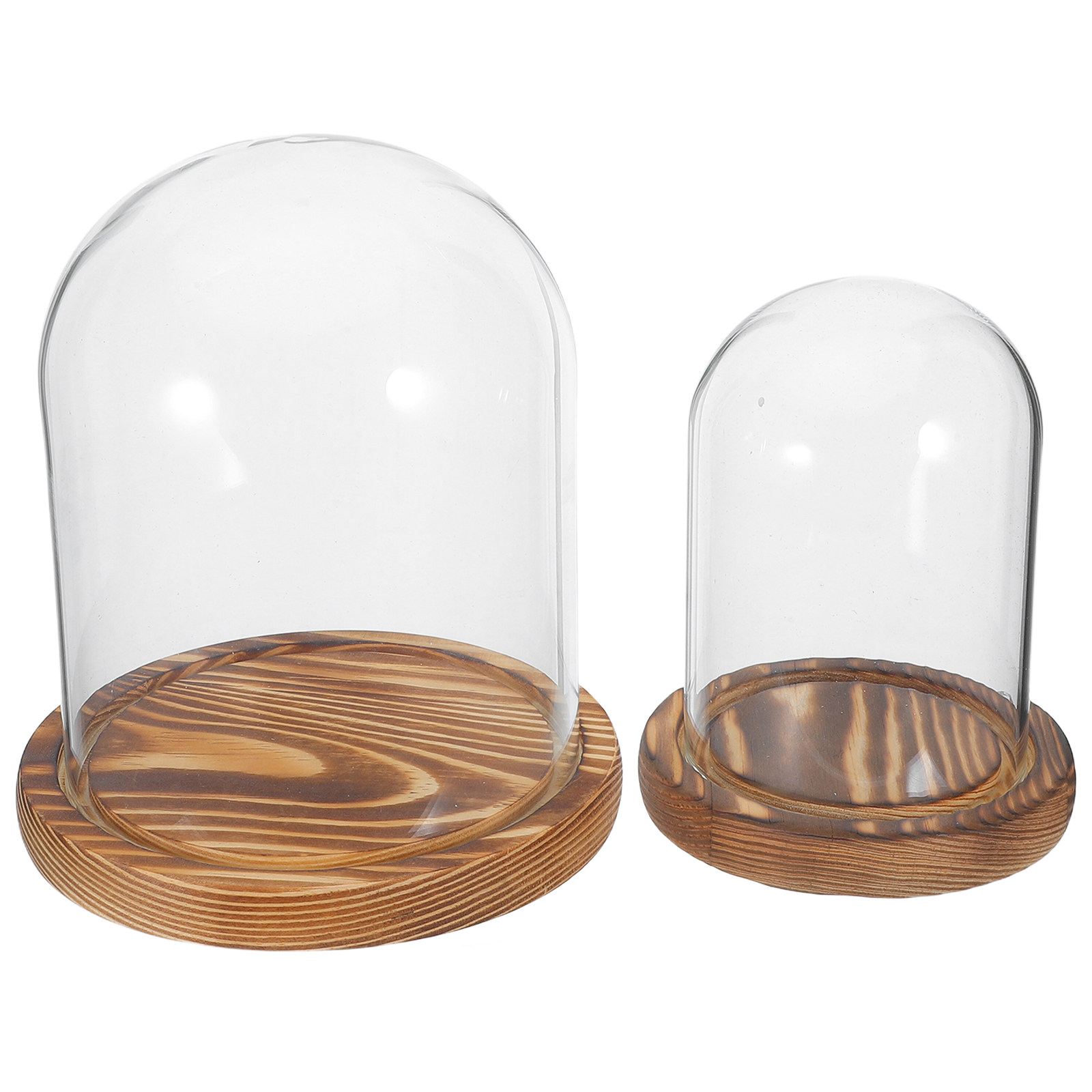 2Sets Clear Glass Display Dome - огляд і ціна Plastic Dome Clear