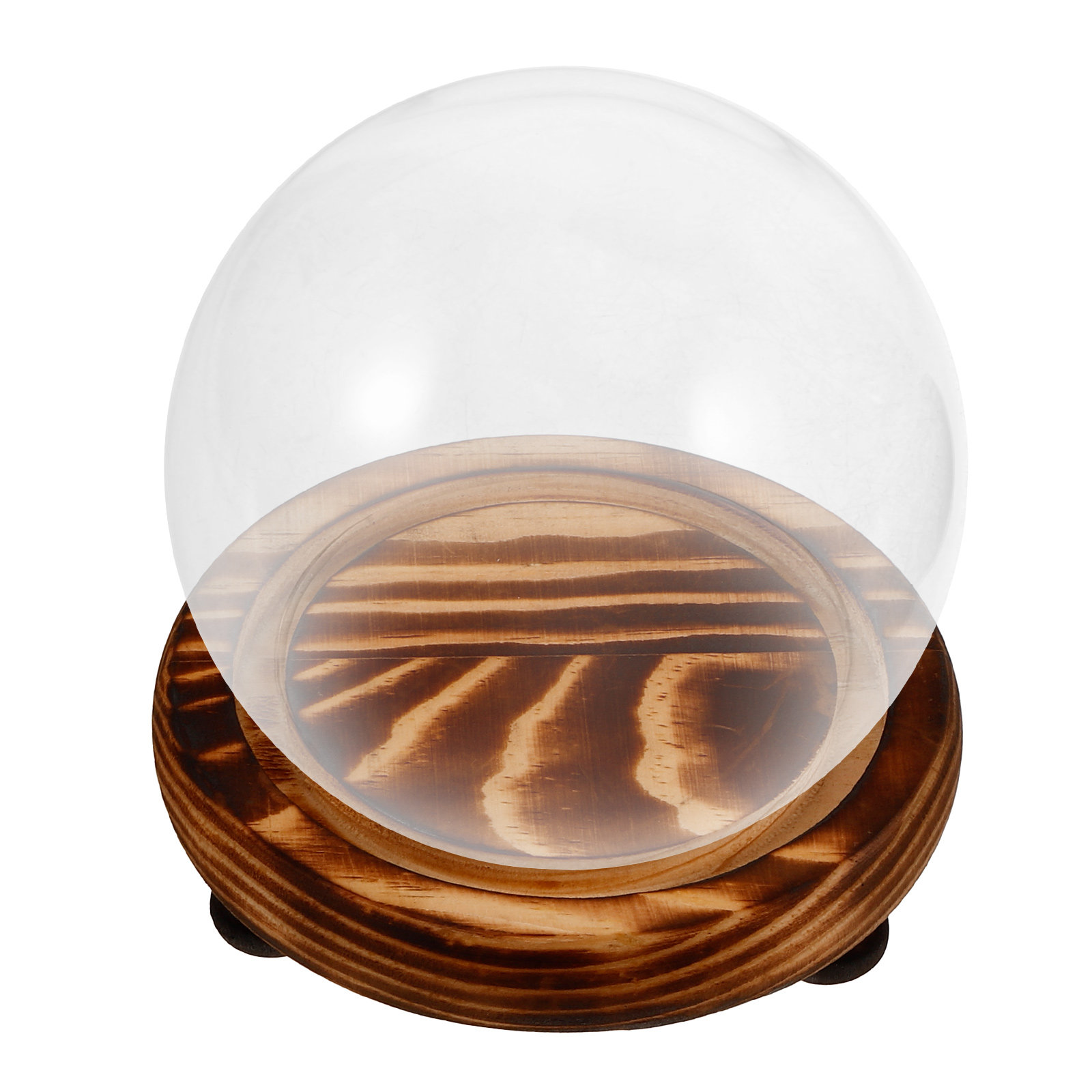 Glass Dome Display Case with W - огляд і ціна Plastic Dome Clear