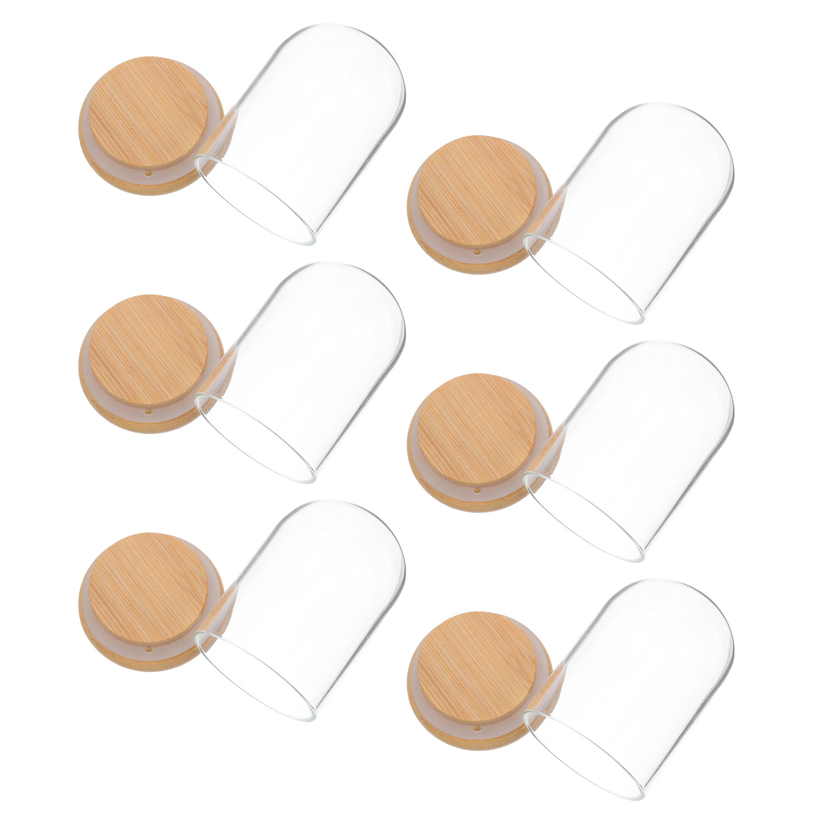 6Pcs Clear Glass Cloche Dome D - огляд і ціна Plastic Dome Clear