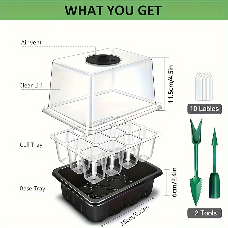 Seedling Starter Kit 1/2/3 Set - огляд і ціна Humidity Dome Kit