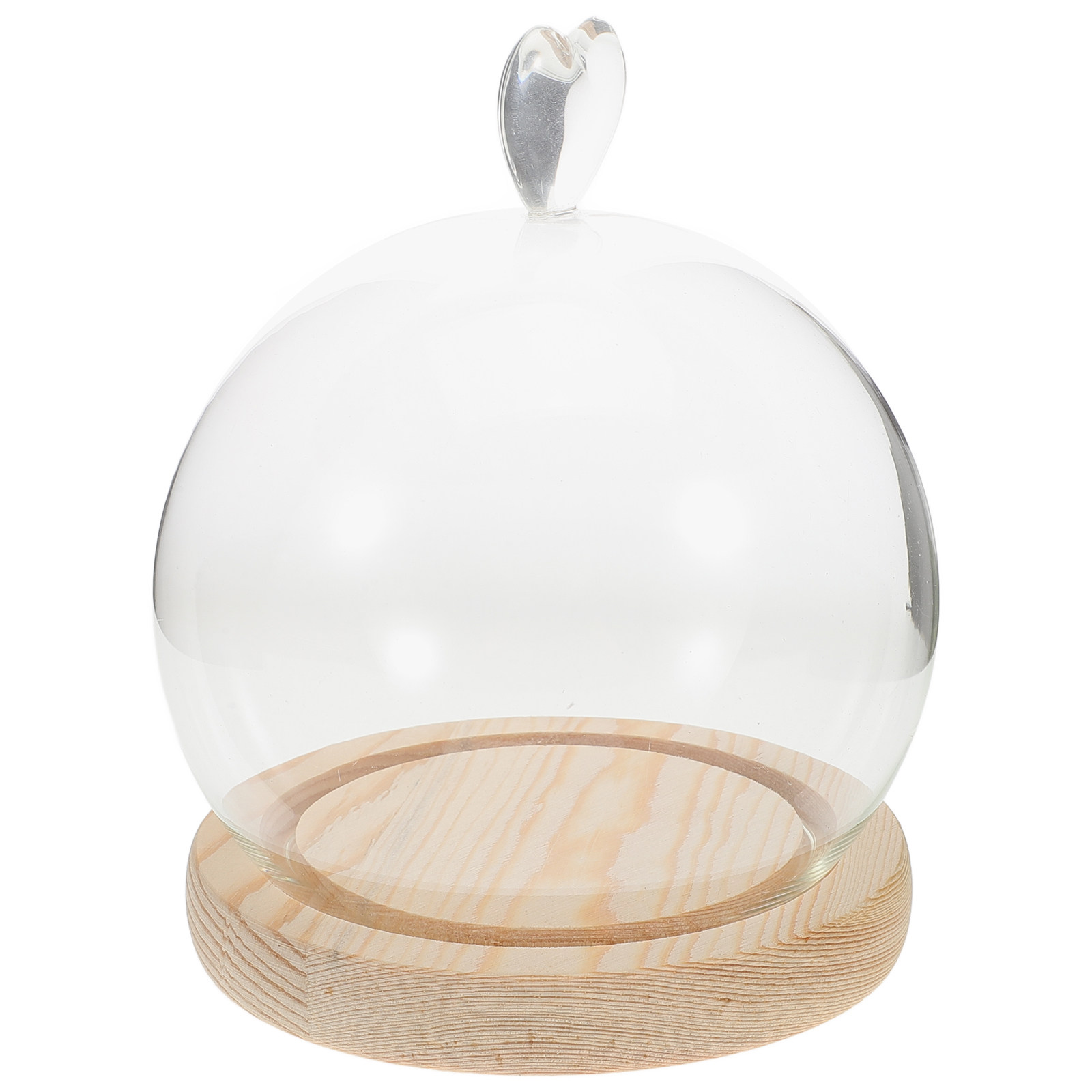1Set Glass Dome Cloche Heart S - огляд і ціна Plastic Dome Clear