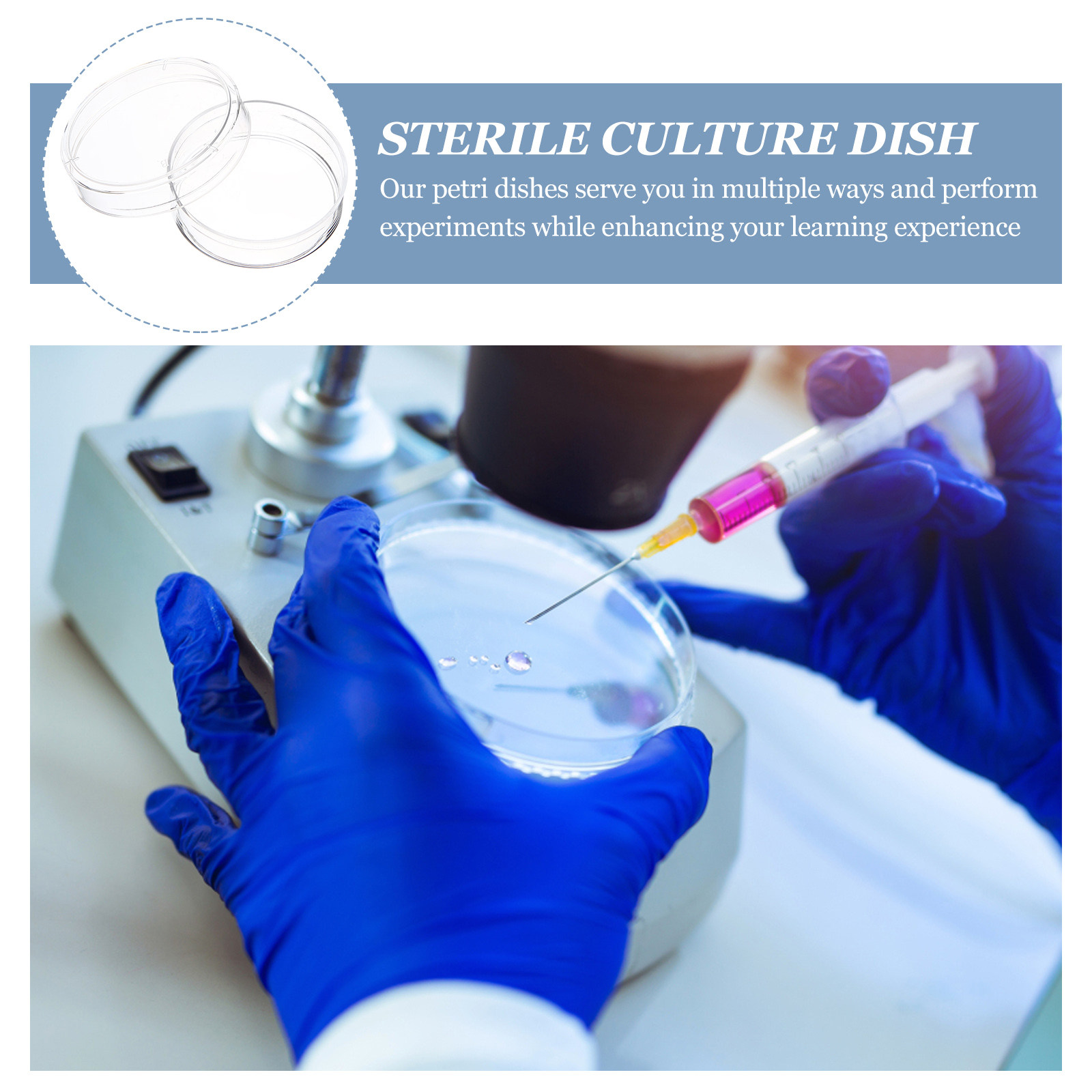 30Pcs Petri Dishes Clear Plast - огляд і ціна Agar Tissue Culture