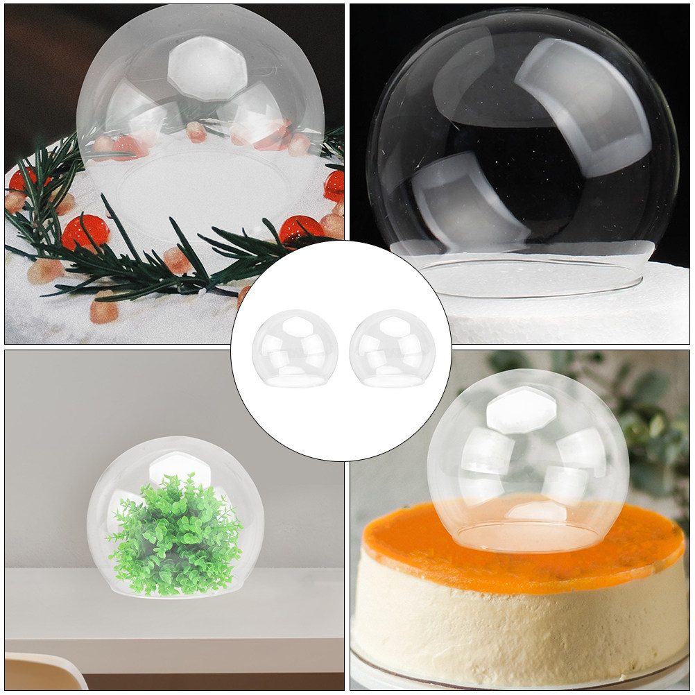 2Pcs Clear Glass Dome Display  - огляд і ціна Plastic Dome Clear